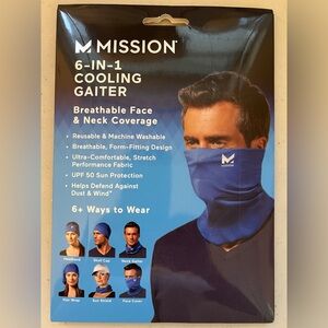 Mission 6-In-1 Cooling UPF 50 Sun Protect Breathable Gaiter NWT